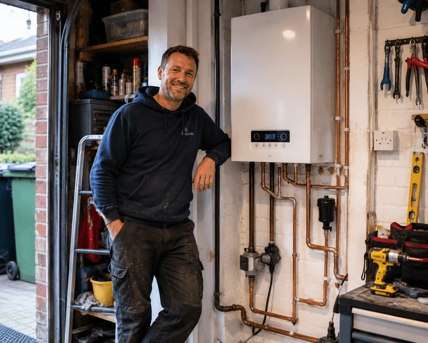 Satisfied boiler installation customer
