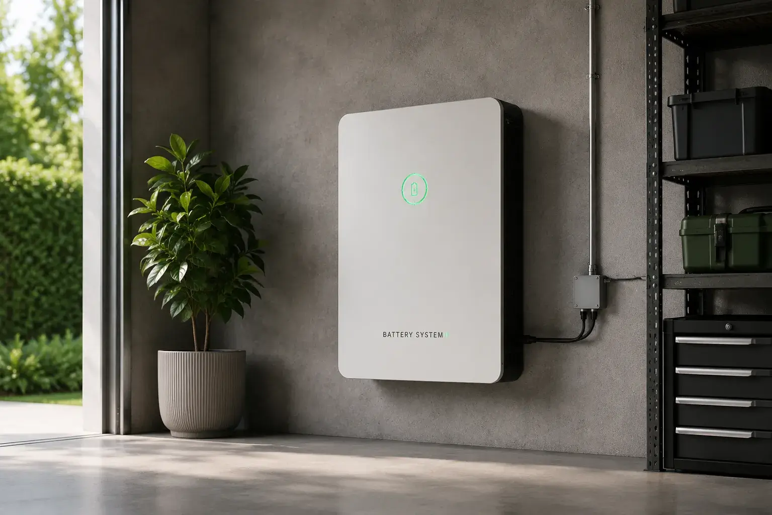 Wall-mounted home battery storage system