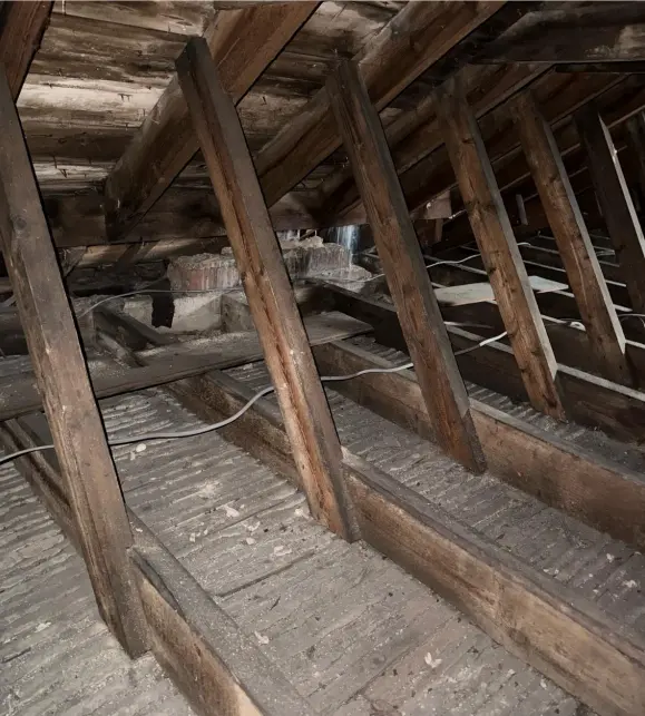 Loft before insulation installation by H&R Energy Solutions